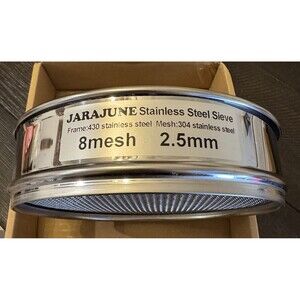 New Jarajune Stainless Steel Sieve Particle Pan 8 Mesh 2.5mm Vibrating Sifter